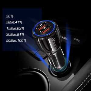 Cargador de Coche USB de Doble Puerto QC 3.0, Adaptador de Carga Rápida de 18 W, Mini Portátil 2USB para iPhone, Teléfono Móvil - Product Image 6