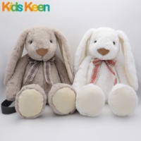 Sacs à dos en peluche personnalisés en forme de lapin avec poupée en peluche, sacs à bonbons en peluche douce