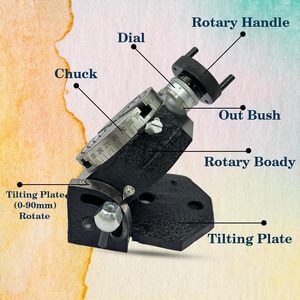Fraiseuses à table rotative inclinables de 4 pouces (100mm) en acier chaud 36X1 de haute précision à 4 fentes - Product Image 2