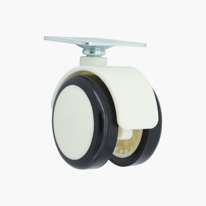 m8 threaded shaft 2in <b>plastic</b> mute brake caster corrosion proof universal roller medical apparatus furniture <b>wheel</b> - Product Image 5