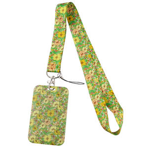 Cordón con Estampado Floral y Porta Tarjetas para Estudiantes, Accesorio para Teléfono, Correa para el Cuello, Set de Porta Credenciales - Product Image 2