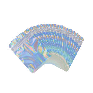 En stock <span class=keywords><strong>Yin</strong></span> y <span class=keywords><strong>Yang</strong></span> Bolsa de impresión holográfica + transparente Mylar Bolsa Ziplock Resellable Biodegradable Embalaje Bolsas de plástico - Product Image 3