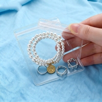 Sachets mini-zippés en PVC pour emballage de boucles d'oreilles, transparents, cristallins, refermables, anti-rayures, qualité bijoux