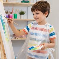 Bavoir jetable pour enfants en PE, imperméable, résistant à l'huile, en plastique épaissi, avec logo personnalisé pour la cuisine, le barbecue, les fêtes