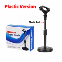 Support de microphone de bureau, support de micro réglable en hauteur avec base stable, support de table pour podcasting, streaming et enregistrement