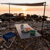 Table pliante légère en acier carbone de 120 cm pour le camping, table à roulettes, hauteur réglable, pour meubles d'extérieur, groupe, pique-nique, marché