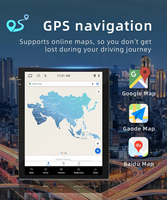 Pemutar Multimedia mobil 9.7 inci 2 DIN, layar sentuh vertikal Tesla Radio mobil Universal Multimedia mobil layar Stereo Android Unit kepala