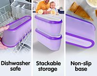 Conteneurs de stockage de crème glacée maison de 1.5 pintes pour congélateur à usage alimentaire