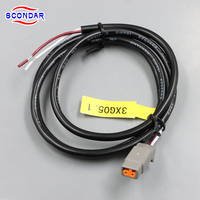 Kabel Ekstensi SCONDAR Custom Wire Harness Kompatibel dengan Deutsch DTM06-2S 02Pin Male Housing Otomotif 18AWG UL