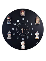 Tampilan jarum jam dinding logam Modern, levitasi magnetik kantor rumah boneka magnet kulkas gantung DIY figur pemegang penyimpanan