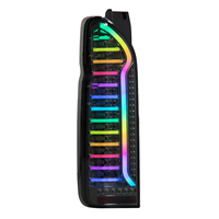 Feux arrière pour Toyota Hiace H200 2005-2018, feux arrière RGB avec éclairage néon DRL, feux de freinage LED, clignotants, ensemble arrière