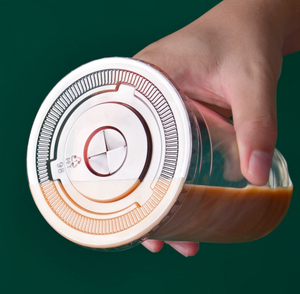 Tasse en plastique personnalisable Tasse en plastique colorée 2 en 1 pour collation et boisson Tasse pour boisson froide pour café et thé au lait - Product Image 2