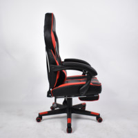 Chaises esport de bureau ergonomiques robustes Chaise de jeu de luxe en cuir PU rouge Racing