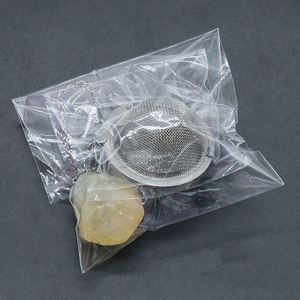 Natural Raw Stone 304 Stainless Steel Portable <b>Infuser</b> Set With Crystal Mesh Spice Strainer Reusable Matcha <b>Tea</b> Ball - Product Image 4