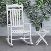 Fauteuils à bascule portables légers en bois massif de style européen moderne STG pour l'extérieur, la villa, le salon, le jardin, la maison, l'hôtel, la cour
