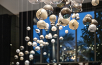Lustre en verre de luxe ECOJAS pour hall d'hôtel super marché hôtel de mariage nouveau design grande suspension