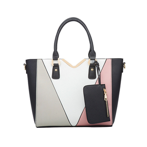 <span class=keywords><strong>Sac</strong></span> fourre-tout personnalisé pour femme, patchwork color block, 4 <span class=keywords><strong>en</strong></span> 1, <span class=keywords><strong>sac</strong></span> à main pour maman, grande capacité, <span class=keywords><strong>avec</strong></span> bandoulière amovible, porte-cartes - Product Image 2