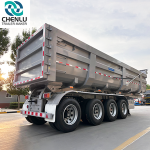 油圧4アクスル45cbm Uシェイプ70 80トンダンプティッパートラックセミトレーラー - Product Image 4