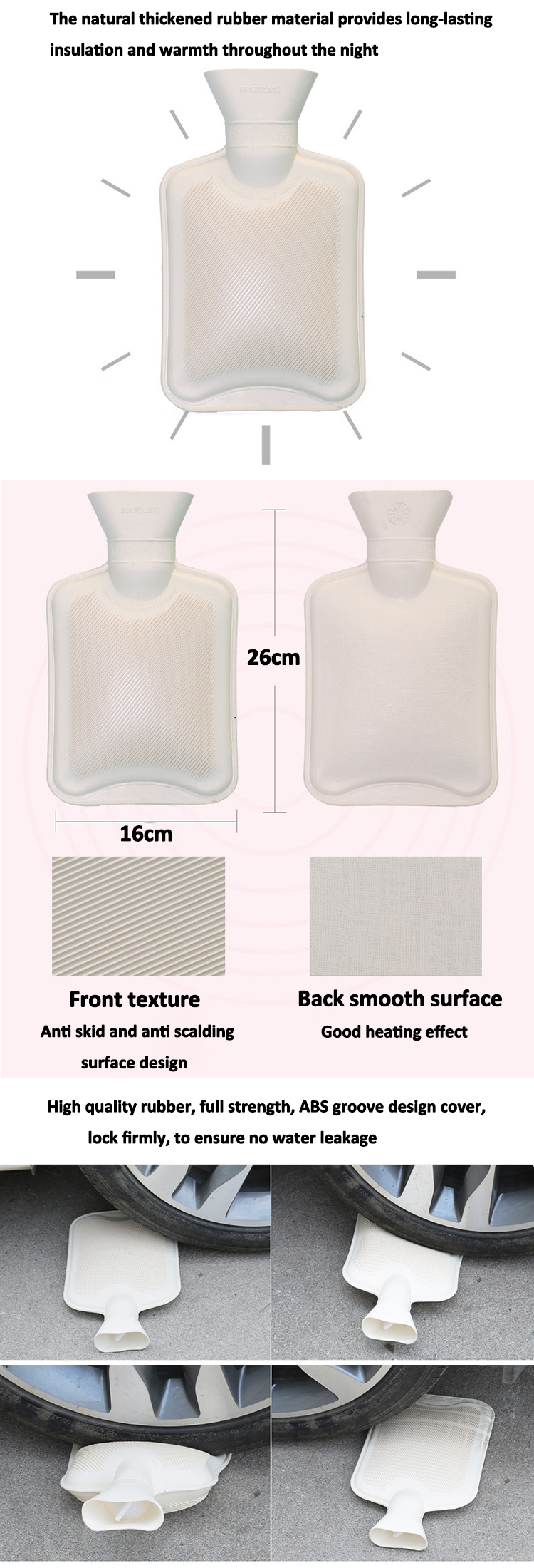 cute unicorn rubber hot water bottle plush cover and mini 1000ml hot water bag