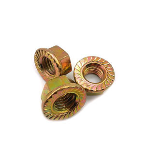 Écrou à bride en zinc couleur <span class=keywords><strong>prix</strong></span> usine de haute qualité M4 M5 M6 M7 M8 écrou de blocage à bride hexagonale moletée et filetée - Product Image 4