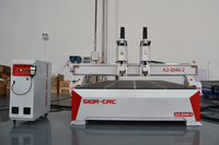 Excelente Calidad Máquina CNC Router para Madera 1325 1530 2030 2040, Eje Único, NC Studio Syntec, Motor de 6kW, Mesa de 2000x4000mm