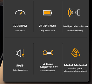 2025 tendance professionnel <span class=keywords><strong>pistolet</strong></span> de <span class=keywords><strong>Massage</strong></span> des tissus profonds Percussion soulagement de la douleur masseur musculaire électrique sans fil - Product Image 5