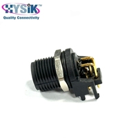 Conector Impermeable M12 de Plástico de 5 Pines con Código A, Macho, de Ángulo Recto, para Montaje en PCB, para Sensores Marinos N2K