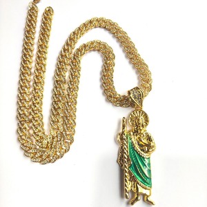 Pendentif Hip-Hop pour Enfants en Gros, Breloque Jude en Tissu Vert avec Perle Plaqué Or pour Fêtes - Product Image 6