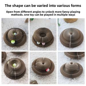 Magic Accordeon <span class=keywords><strong>Cat</strong></span> <span class=keywords><strong>Scratcher</strong></span> Golfkarton Opvouwbare Vorm Shifting Kat Speelgoed Met Bel Duurzaam En Krasbestendig - Product Image 6