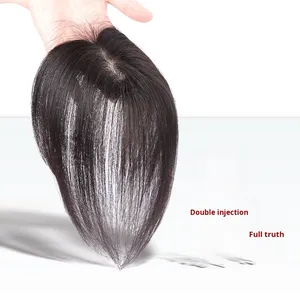 Parrucca leggera a doppio ago da donna che copre i <span class=keywords><strong>capelli</strong></span> bianchi del bambino frangia naturale senza soluzione di continuità per <span class=keywords><strong>capelli</strong></span> - Product Image 2