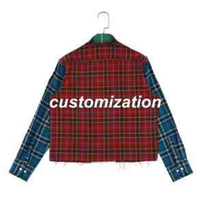 <span class=keywords><strong>Camisa</strong></span> Casual OEM para <span class=keywords><strong>Caballero</strong></span>, con Diseño de Parches en Contraste de Color, <span class=keywords><strong>Manga</strong></span> Larga, a Cuadros, con Dos Bolsillos, Tejido Popelina Teñido, Transpirable - Product Image 2