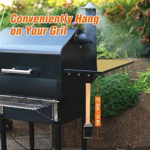 Cepillo Raspador para Parrilla de 15'' con Cabezal de Acero Inoxidable Reemplazable, Mango de Madera, Duradero y Eficaz para Limpieza de Parrillas al Aire Libre - Product Image 5