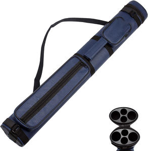 Étui pour queue de billard gratuit, étui rigide pour queue de billard avec bandoulière, coque en vinyle et intérieur en feutre - Product Image 1