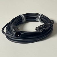 Câble audio XLR Meiqi XLR-05-BK de 5 mètres pour studio d'enregistrement et utilisation audio professionnelle en direct