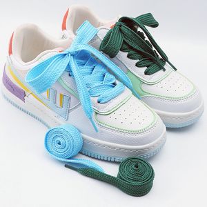 Alla moda 20mm Extra larghi lacci piatti 2cm colorati eleganti Sneakers con Nylon poliestere cotone e metallo - Product Image 6