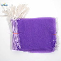 Sac en filet mono durable avec étiquette personnalisée imprimée, sac en filet pour légumes, oignons, pommes de terre