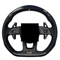 Pour Audi A3 A4 A5 A6 A7 Q3 Q5 Q7 S3 S4 S5 RS3 RS4 RS5 RS6 RS7 B8 B9 avec accessoires de volant de voiture personnalisés en fibre de carbone LED