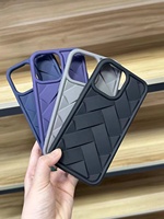 Étui de téléphone en matériau tissé marron pour oppo A15 nouvelle grande coque de téléphone en TPU souple tissée pour étui oneplus 12R pour 1 + NORD CE4 LIT/GE4