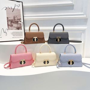 High Quality Handbags for Women Luxury Retro Lock Crossbody Shoulder Bag Color Blocking Small <b>square</b> Bag - Product Image 1