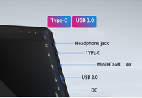 Laptop y Tablet PC 2 en 1 de 10.1 Pulgadas con Procesador Intel Cherry Trail Z8350, Windows 10, Nueva Pantalla IPS y Teclado
