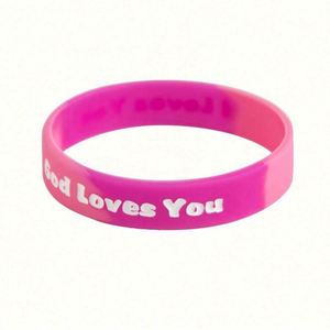 Bracelet en caoutchouc promotionnel fabriqué en Chine, bracelet en silicone - Product Image 5