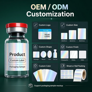 Étiquettes personnalisées pour flacons de peptides avec impression dorée, adhésif puissant, impression rapide, feuilles <span class=keywords><strong>d</strong></span>'étiquettes pour flacons de peptides de 3 ml, imperméables pour bouteilles - Product Image 6