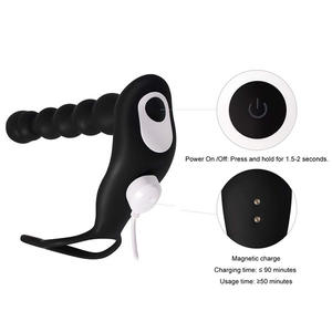 Massaggiatore prostatico telecomandato Pull perline prodotto per adulti sfintere anale in alluminio - Product Image 1