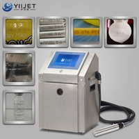 Imprimante jet d'encre CIJ pour cuir, écran tactile automatique, 600 dpi, haute vitesse, pour tubes métalliques flexibles, sacs en plastique, boîtes en carton, bouchons de bouteilles