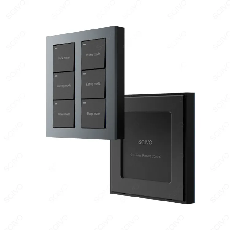 Sqivo Nieuwe 2024 Smart Home Room Draadloze Bediening 6 Bende Switch Pc Materiaal Kwaliteit