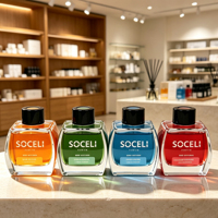 Diffuseur de parfum en verre de 120 ml pour salle de bain, maison, hôtel, sans alcool, parfum naturel longue durée, 3 mois, directement de l'usine SOCELI