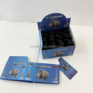 Boîte d'affichage en papier pour boisson Blue <span class=keywords><strong>Rhino</strong></span>, amélioration masculine en gros, emballage de bouteille liquide - Product Image 5