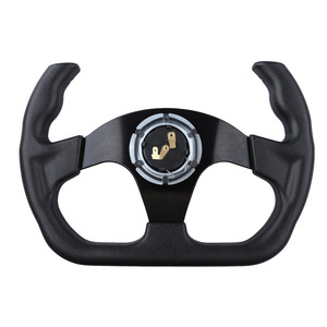 <span class=keywords><strong>Volant</strong></span> de course de style yoke de 320 mm avec poignée en PU, base en aluminium multicolore <span class=keywords><strong>pour</strong></span> voiture et simulateur de course - Product Image 2