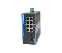 Switch Industrial OEM/ODM de 16 Puertos 10/100M Sin Administración, Montaje en Riel DIN, IP40 (-40 a 75°C) ℃   Entrada de 12-57 VCC, Certificación CE y FCC, para Automatización/Visión Artificial