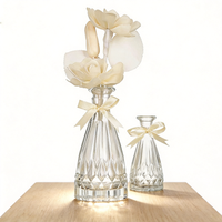 Bouteilles de diffuseur de parfum en verre transparent élégantes de 50 ml et 200 ml pour la maison